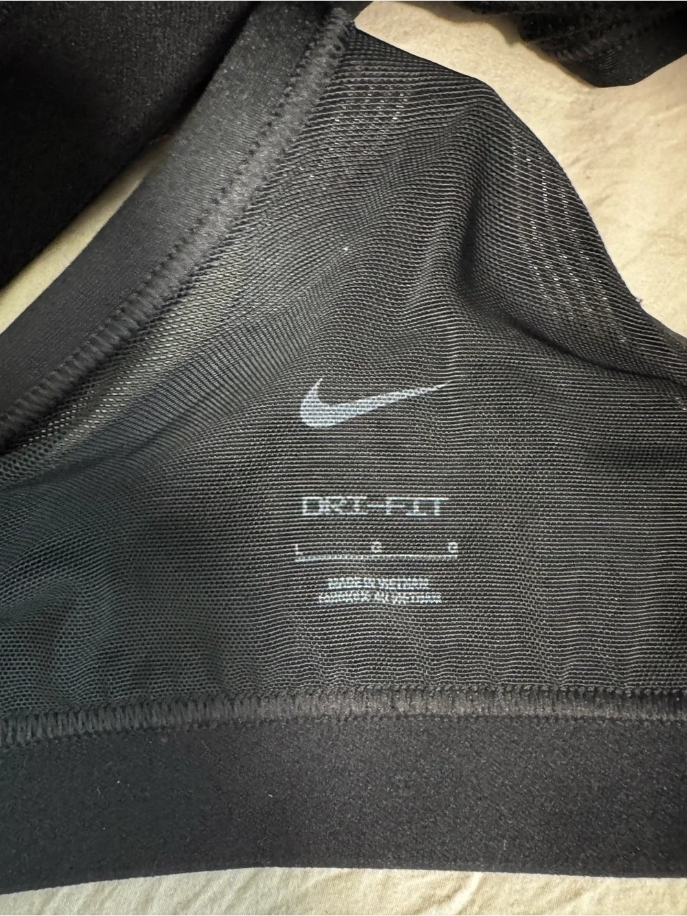Nike Black Adjustable-Strap Sports Bra with Swoosh